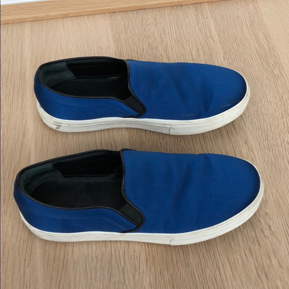 Celine Blue Satin Skate Sneakers